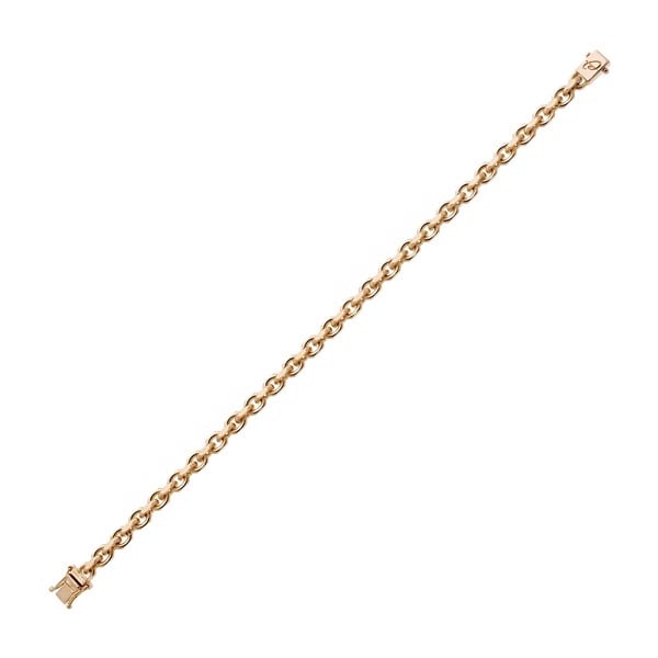 Anker facet halskæde i 18 karat guld - 5,1 mm bred, 60 cm lang | Svedbom