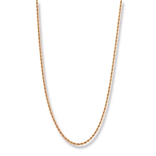 HAYES - Cordel kæde i guldfarvet stål, fås i 3 bredder, by Billgren