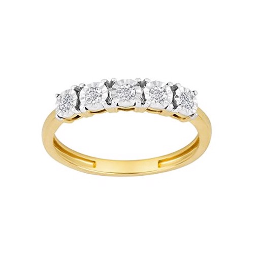 Siersbøl\'s Elegant ring i 14 karat guld med 0,2 karat W SI1 diamanter i flot fatning (105007BR5)