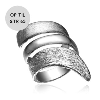 Moderne spiral ring i sølv fra Blicher Fuglsang