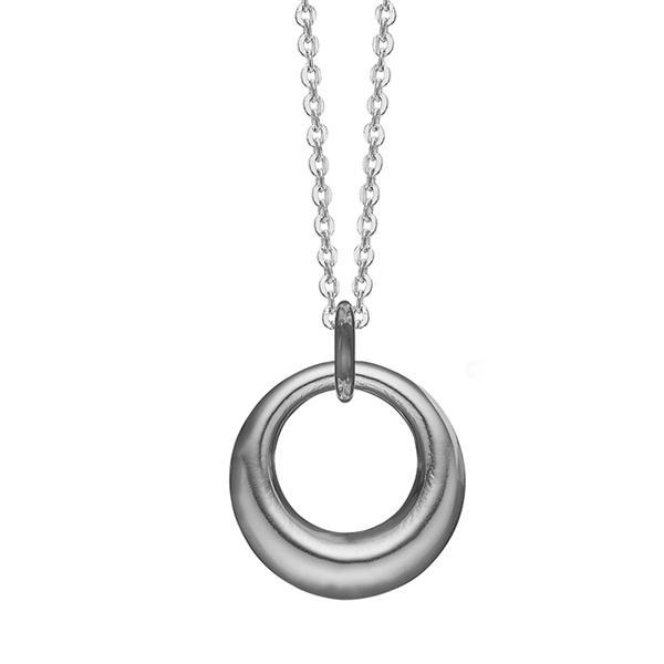Aagaard sterling sølv Cirkel vedhæng med kæde