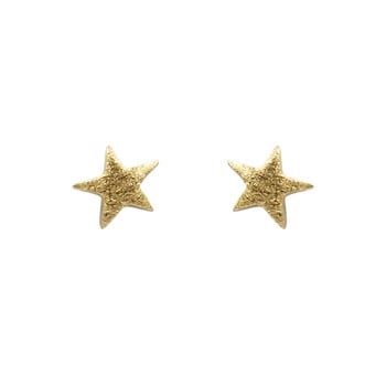 Forgyldt sterling sølv STAR øreringe fra L&G