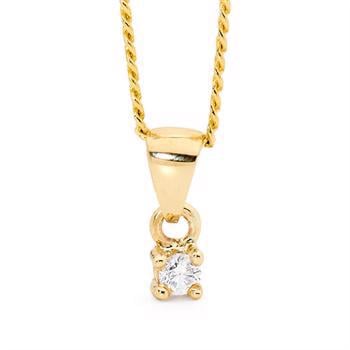 Bee Jewelry Solitaire 0,05 ct H-SI 9 carat pendant shiny, model 60985_A05