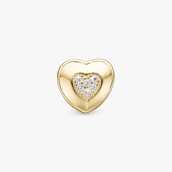 Christina Jewelry, Forgyldt charm til sølvarmbånd eller 4 mm slim læderarmbånd - Let Love Shine