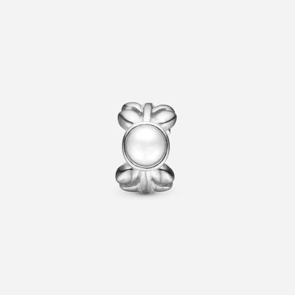 Pearl & Nature, sølv charm til 6 mm læderarmbånd fra Christina Collect