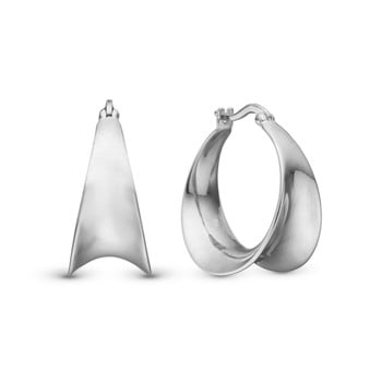 Creol Ellipse, sølv Øreringe fra Christina Jewelry