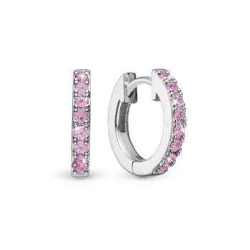 Pink Circles sølv Creol øreringe, fra Christina Jewelry