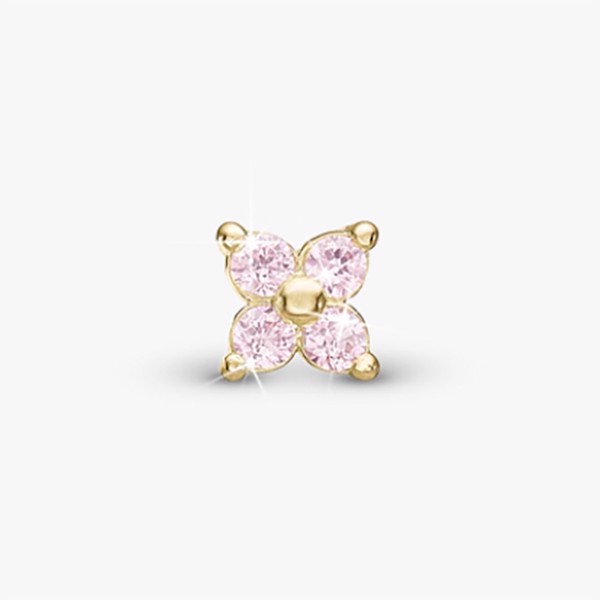 Magic Pink, forgyldt sølv Ørestik fra Christina Jewelry