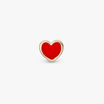 Red Heart, forgyldt sølv Ørestik fra Christina Jewelry