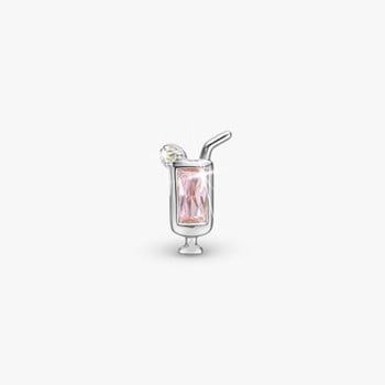 Pink drink, sølv Ørestik fra Christina Jewelry