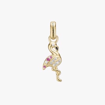 Flamingo vedhæng i forgyldt sølv fra Christina Jewelry