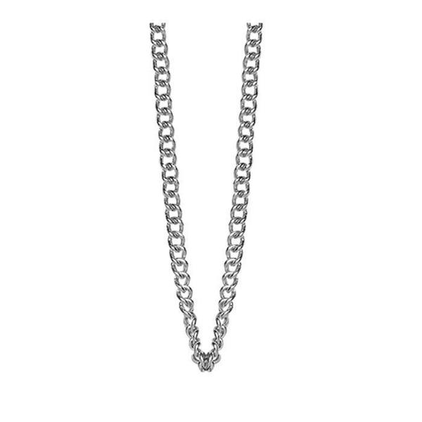 Christina Collect Sterling sølv halskæde, ankerkæde med blank overflade, 70-90 cm