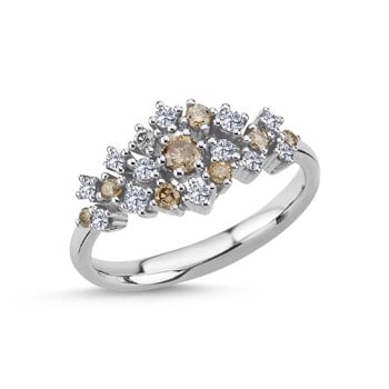 14 kt hvidguld Twinkle ring med i alt 0,51 ct diamanter Wesselton SI