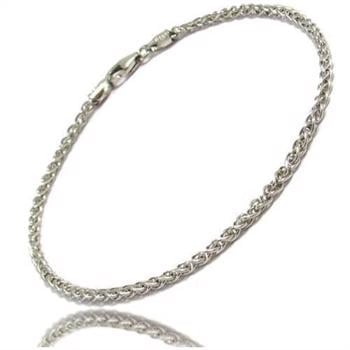 Hvede - Rhodineret sterling sølv halskæder i bredde 1,7 mm log længde 38 cm