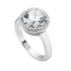 Diamonfire fingerring i sterling s�lv med zirkonia