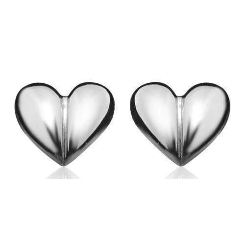 Mini hjerte ørestikker i sølv