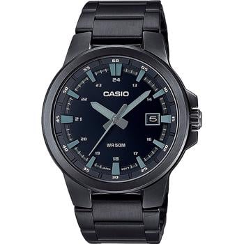 Casio Collection PVD coated stål Quartz herre ur, model MTP-E173BL-1AVEF