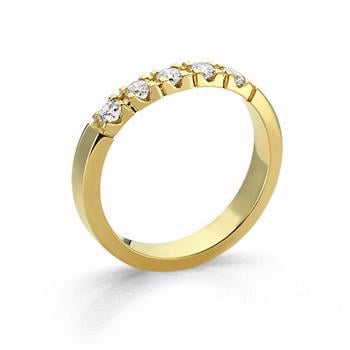 Nuran 8 kt rødguld diamant alliance ring, fra Nuran Classic serien med 5 stk 0,04 ct diamanter Wesselton / SI