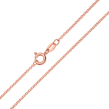 Rosaforgyldt rund anker sølv halskæde, 0,40 mm / ca bredde 1,5 mm - længde 38 cm