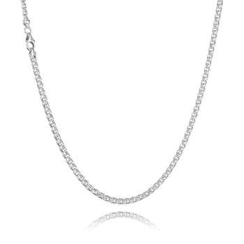 Bismark sølv halskæde i flere bredder og længder