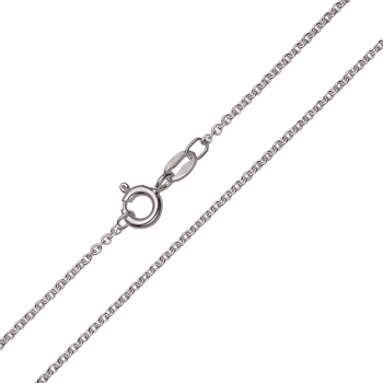 Sølv rhodineret 0,40 mm halskæde, 42-45 cm fra Støvring design