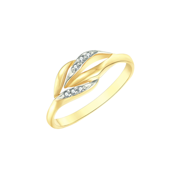 14 karat Guld ring med glitrende sten, fra Støvring design