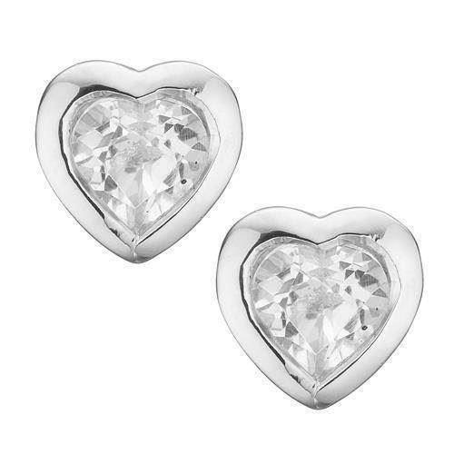 Christina Topaz hearts små hjerter med hvide topaz, model 671-S16 købes hos Guldsmykket.dk her