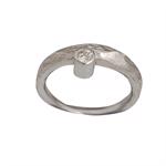 Sterling s�lv Blicherfuglsang fingerring m/ zirkonia