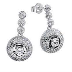 Diamonfire �reringe i sterling s�lv med zirkonia