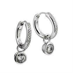 Diamonfire �reringe i sterling s�lv med zirkonia