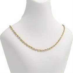 14 karat tofarvet Italienske guld halsk�de, 50 cm