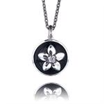 Florence oxidated plated silver pendant by Izabel Camille