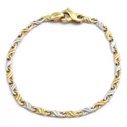 Aquarius stripe, 14 kt r�d- og hvid guld fra Houmann I/S