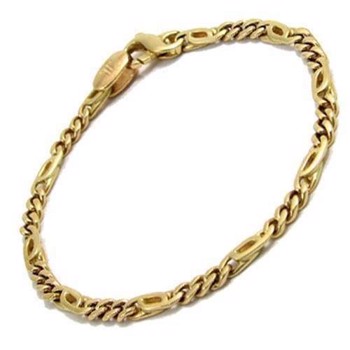Canes plain, 14 kt r�dgulds armb�nd fra Houmann