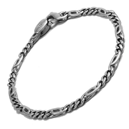 Canes plain, 8 kt hvidgulds Italienske k�der fra Houmann