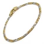 Canes carved,  8 kt r�d- og hvidguld 