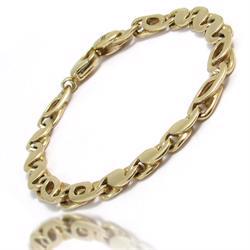 Capri plain, 14 kt r�dguld armb�nd 6,0 mm og 18� cm
