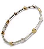 14 karat tofarvet hjerte s�t