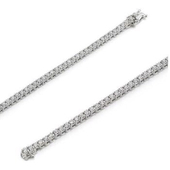 18 kt hvidgulds tennis armbånd med ca 72 stk 0,04 ct diamanter i kvalitet Top Wesselton VVS, 18½ cm