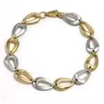 8 karat Italiensk tofarvet dr�beformet armb�nd & collier