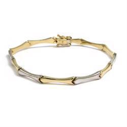 14 karat tofarvet Italiensk elegant armb�nd eller collier