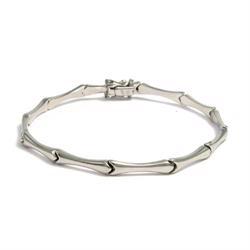 14 karat elegant Italiensk hvidgulds armb�nd, 18� cm