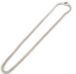 R�vehale halsk�de i 14 kt hvidguld med elegant l�s, 42 cm 