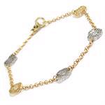 14 karat italiensk designet blomster armb�nd