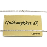 14 karat massiv hvidgulds Konge halsk�de, 42 cm, 1,8 mm