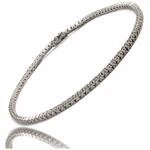 18 kt hvidgulds tennis armb�nd