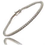 18 kt hvidgulds tennis armb�nd