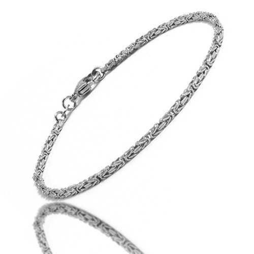 14 karat hvidgulds Konge halsk�de 42 cm og 1,8 mm