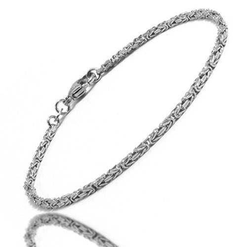 Kongekæde i massivt 925 sølv - halskæde 2,0 mm længde 42 cm