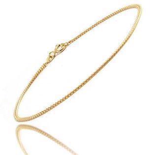 14 kt Panser Facet halsk�de, 34 cm og 1,1 mm